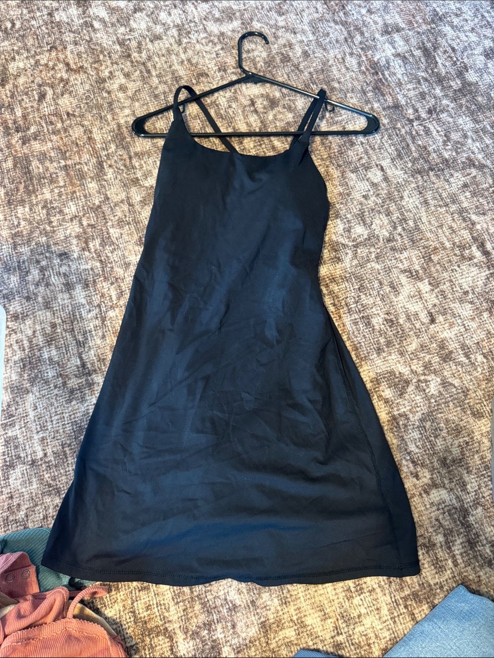 Black Athletic Dress with Spaghetti Straps